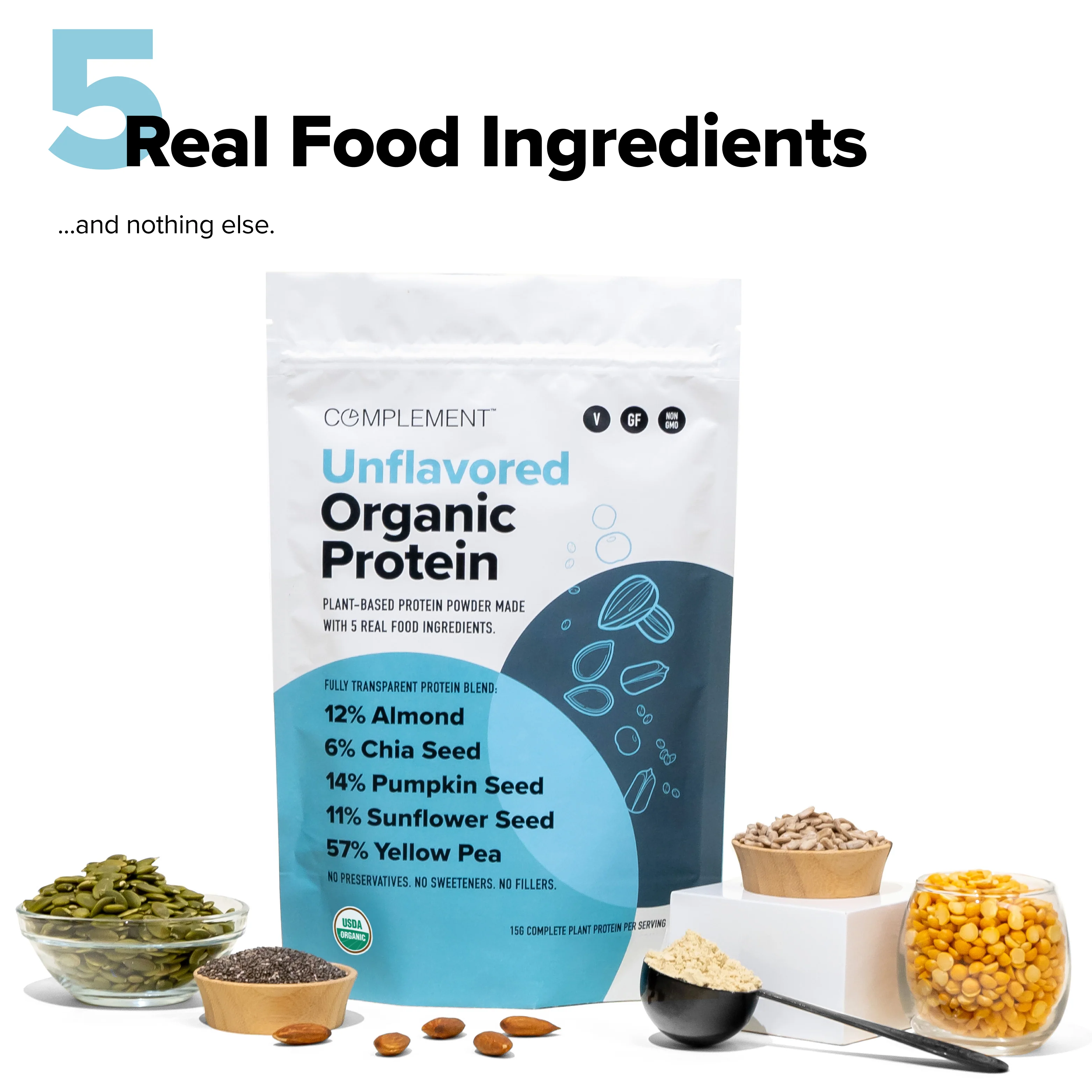 COMPLEMENT® Organic Plant-Based Protein - Unflavored - Image 6