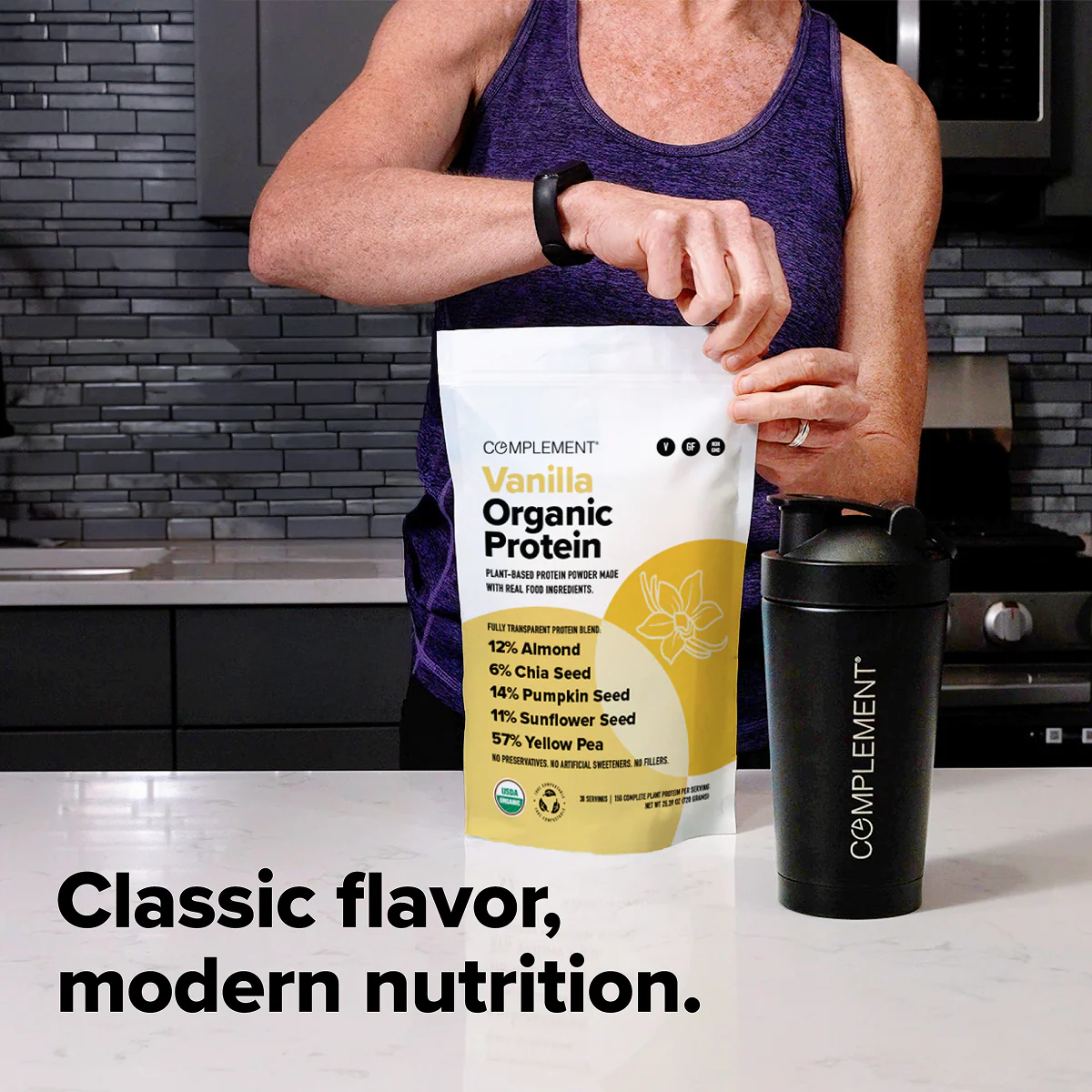 COMPLEMENT® Vanilla Organic Protein - 15 Serving - Image 9